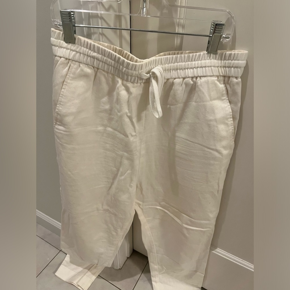 Size 4 cos off white straight leg linen pants